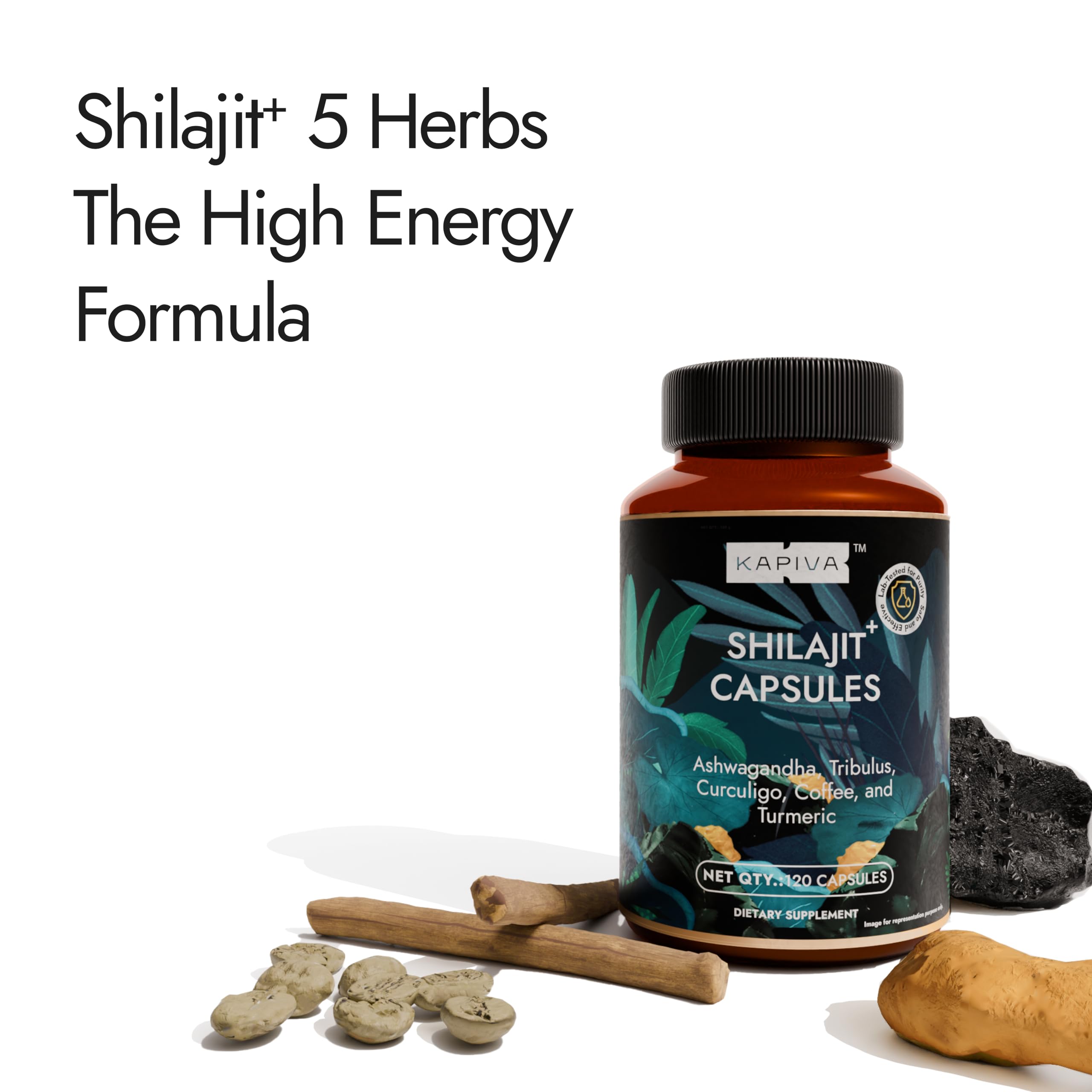 Kapiva Shilajit capsules in a hand