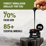 Kapiva Shilajit Resin 150g side view showing label details