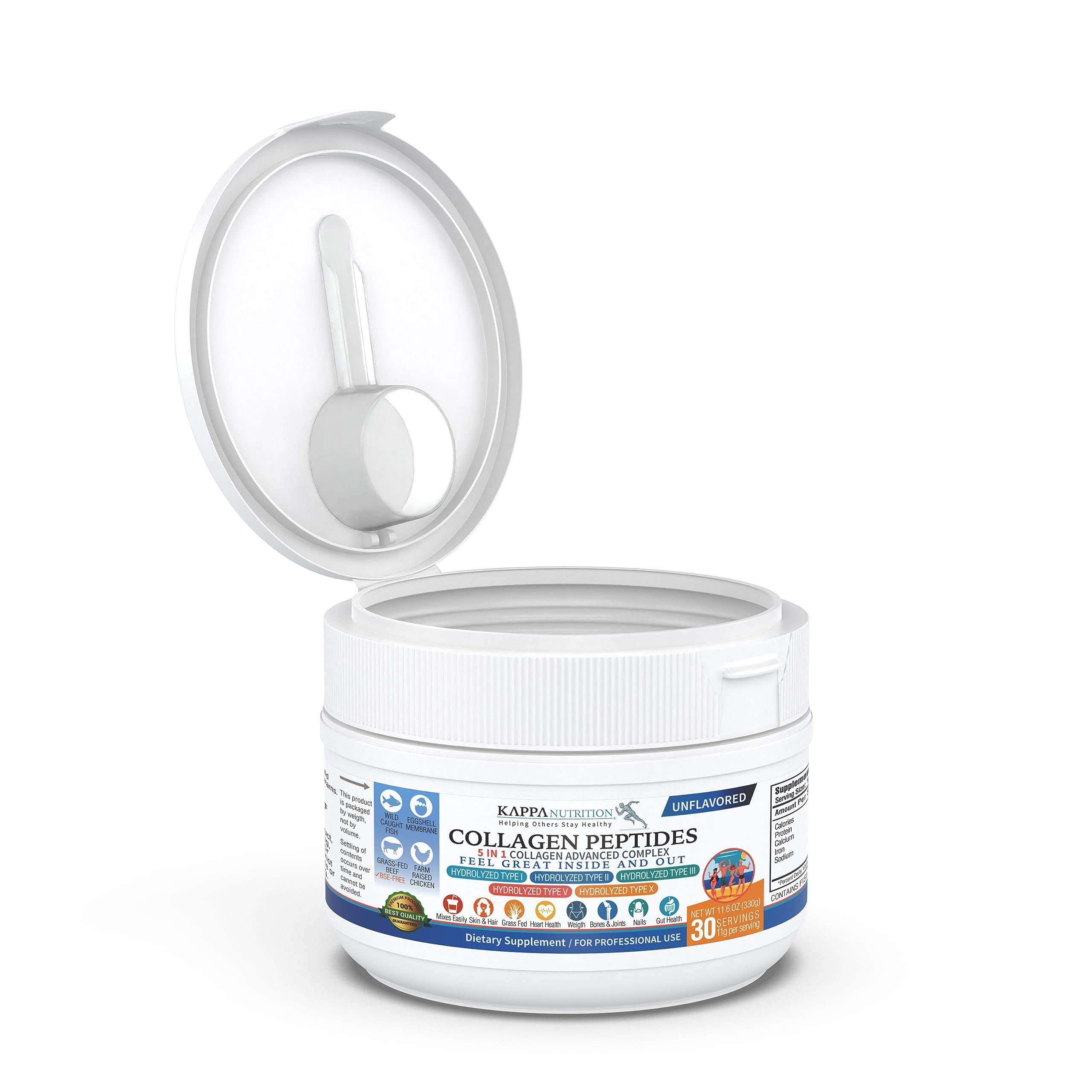 KAPPA NUTRITION Collagen Peptides ingredients list on packaging