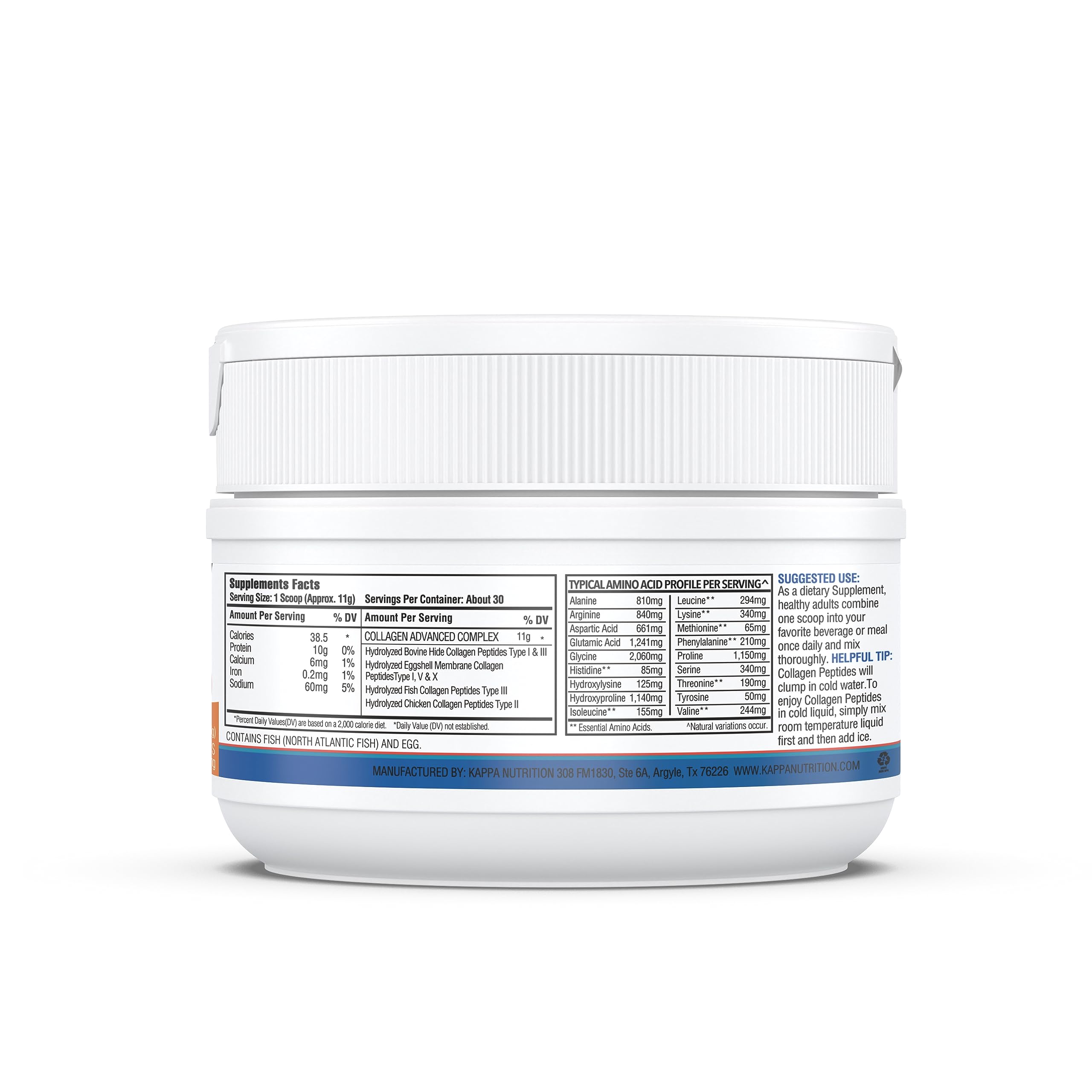 KAPPA NUTRITION Collagen Peptides packaging side view