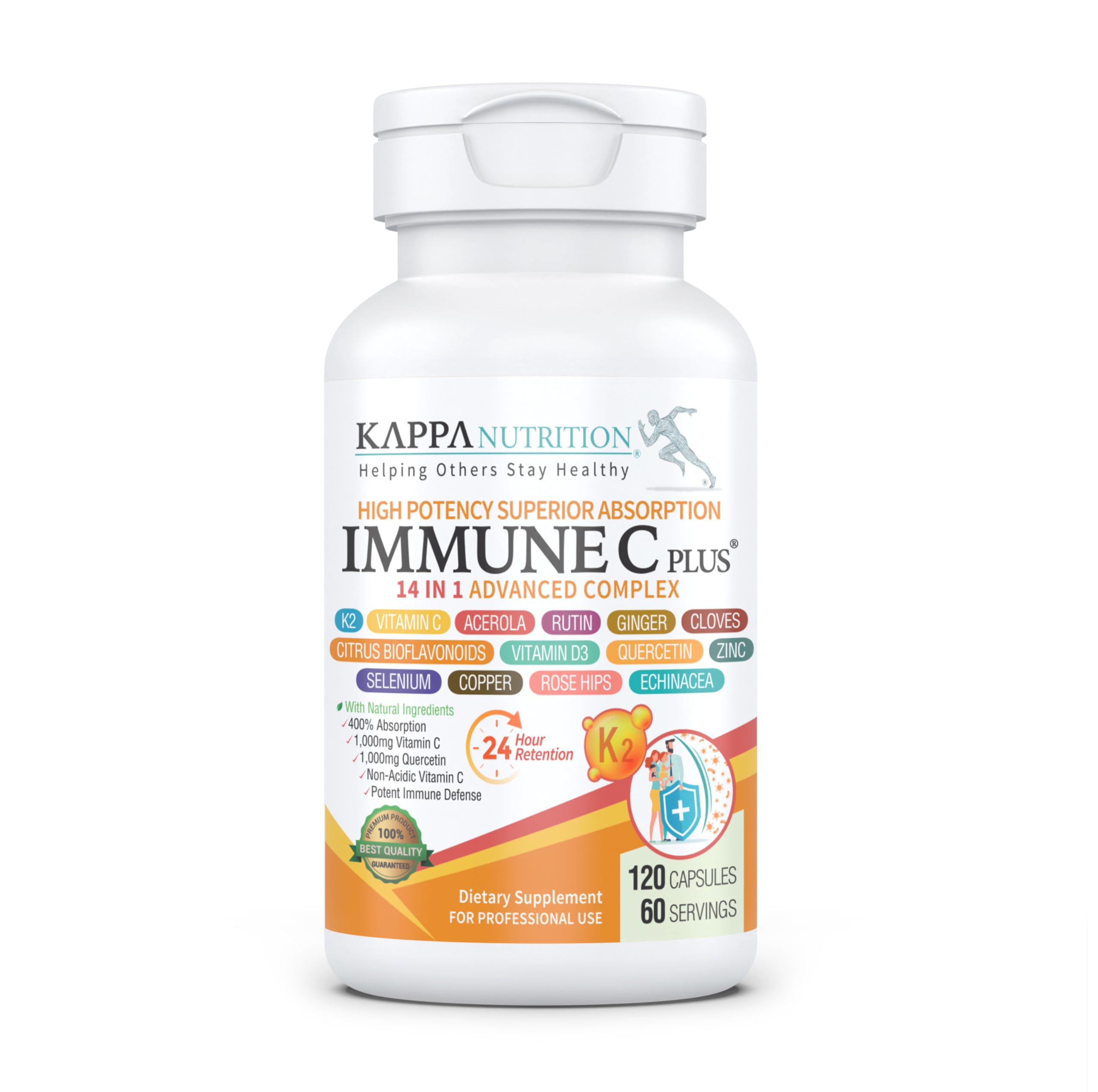 KAPPA NUTRITION daily wellness C 14 in 1 Advanced Complex Capsules front view