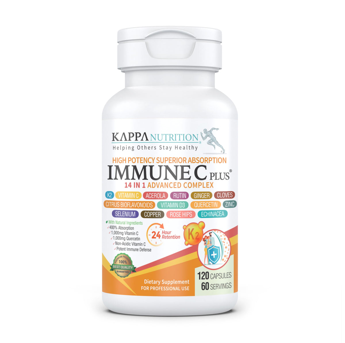KAPPA NUTRITION daily wellness C 14 in 1 Advanced Complex Capsules front view