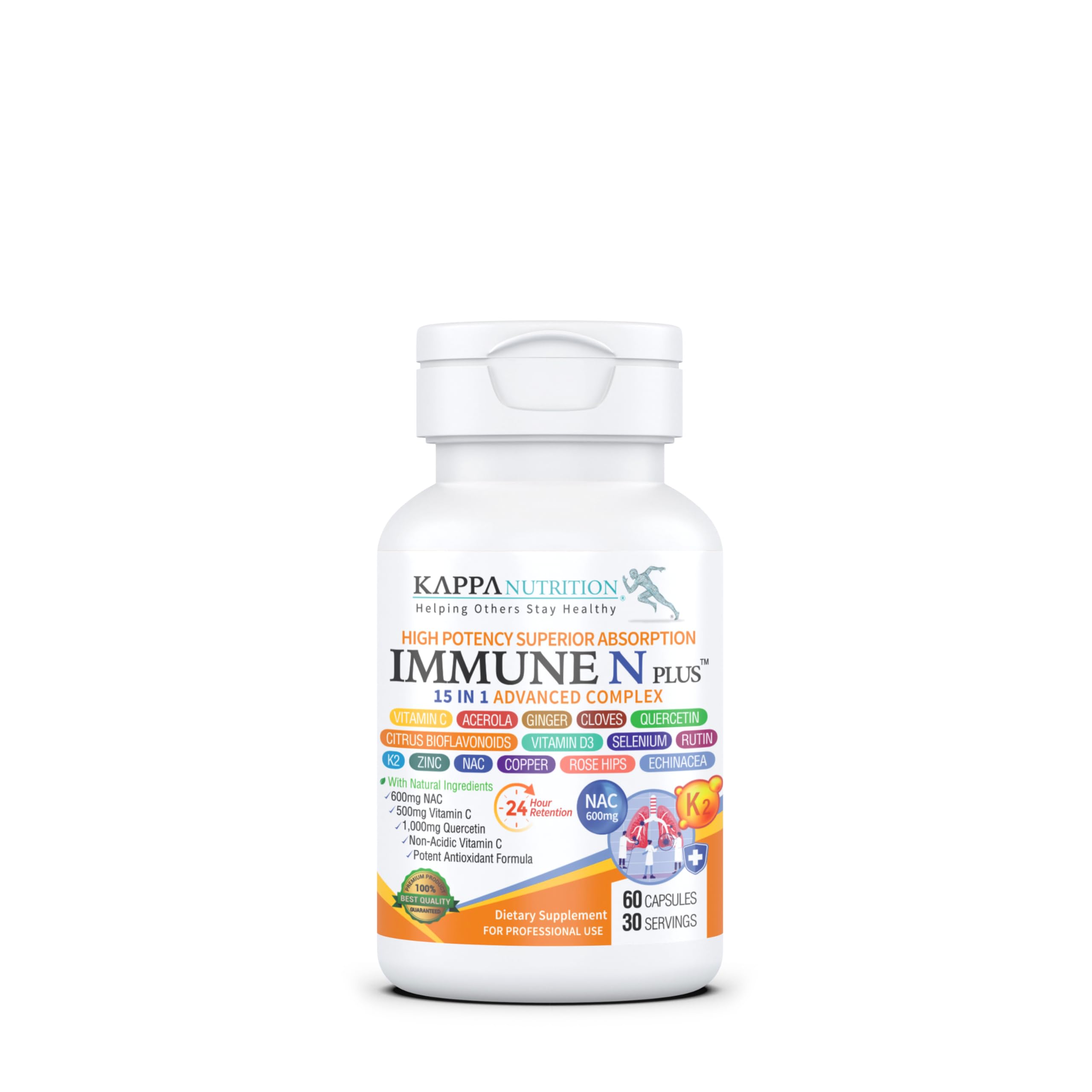 KAPPA NUTRITION daily wellness N Plus 15 in 1 Advanced Complex capsule bottle front view
