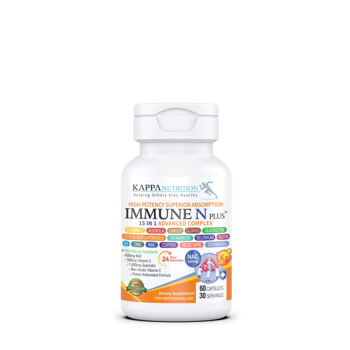 KAPPA NUTRITION daily wellness N Plus 15 in 1 Advanced Complex capsule bottle front view