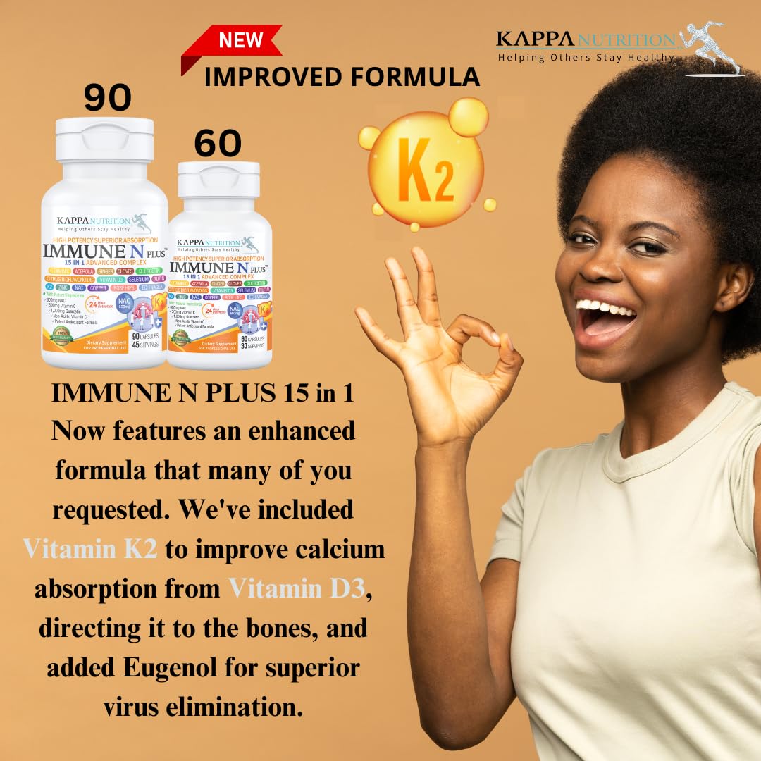 KAPPA NUTRITION daily wellness N Plus 15 in 1 Advanced Complex capsules on a table