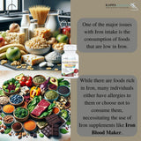 KAPPA NUTRITION Iron Blood Maker 9 in 1 Advanced Complex Capsules with measuring spoon