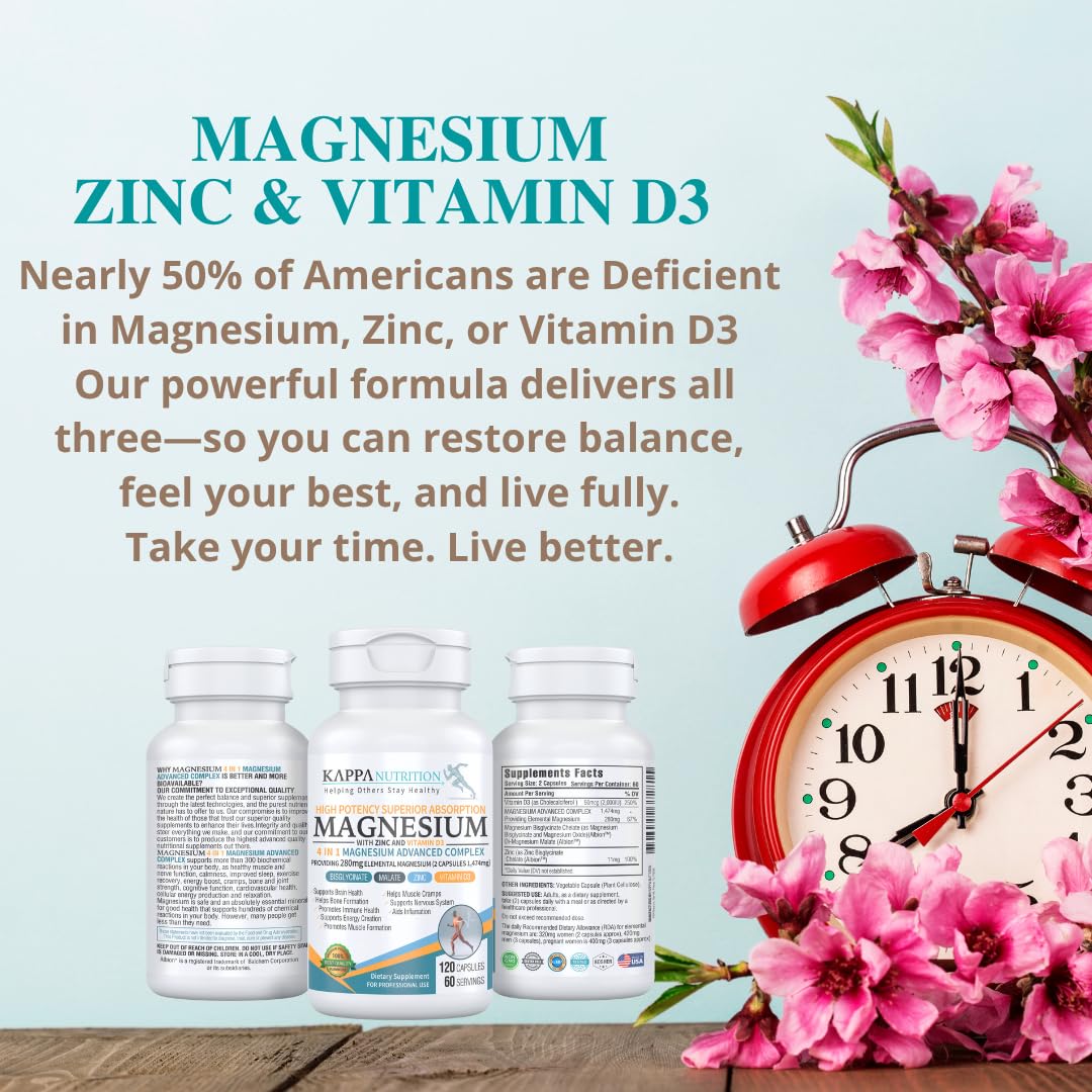 KAPPA NUTRITION Magnesium 4-in-1 Advanced Complex capsules in a bottle