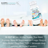 KAPPA NUTRITION Sleep 60 capsules with a glass of water