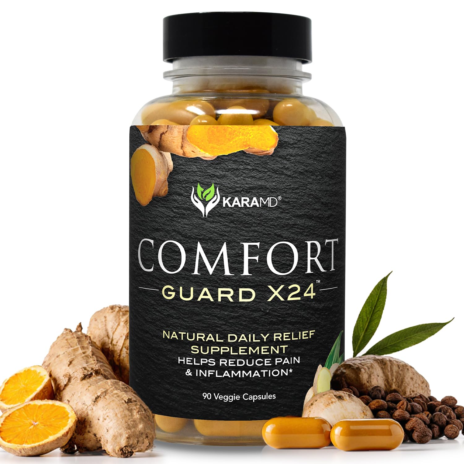 KaraMD Comfort Guard X24 Turmeric Joint Support Supplement front view