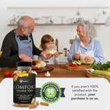 KaraMD Comfort Guard X24 Turmeric supplement on a wooden table
