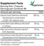 Karuna Sleep Formula capsules showing Valerian and herbal ingredients