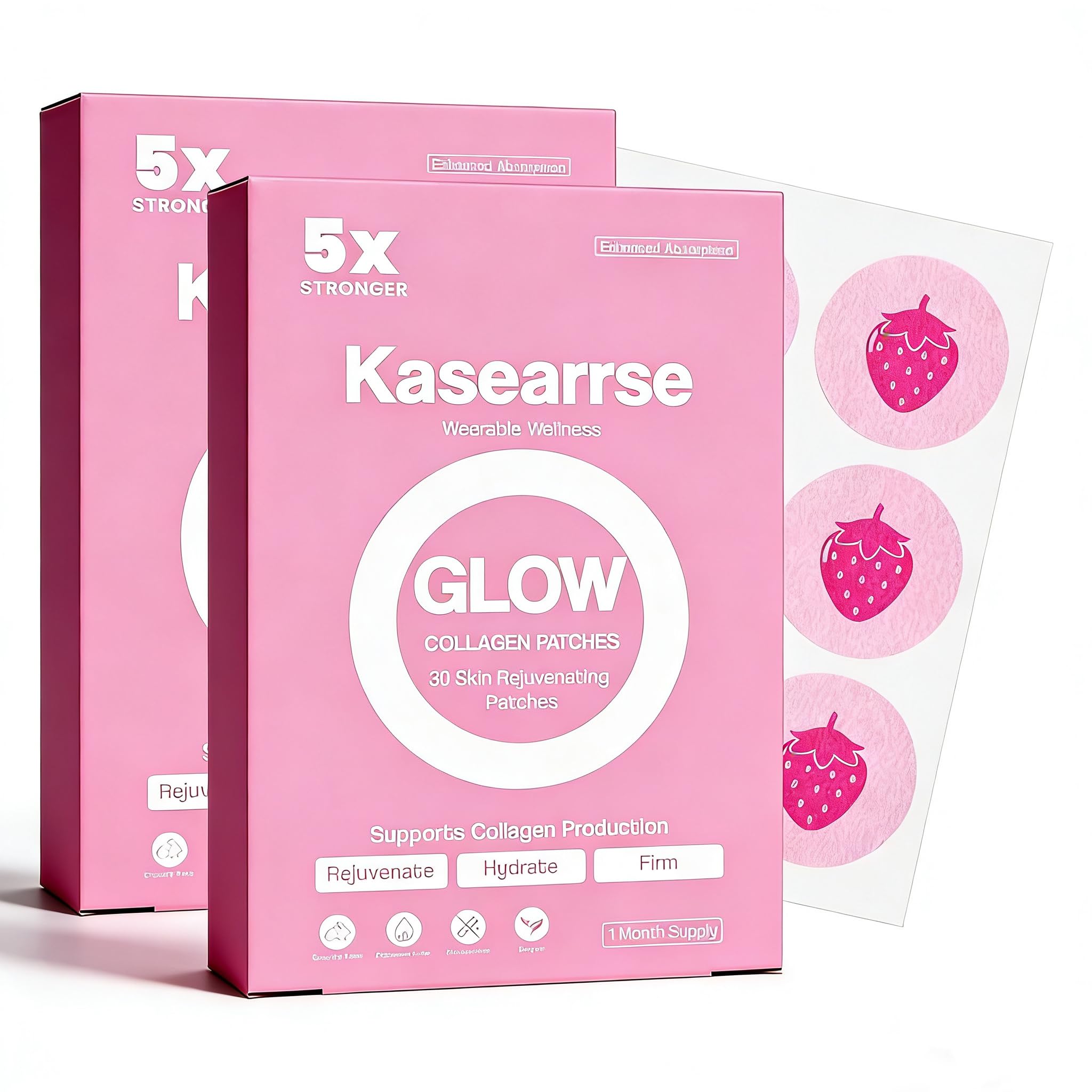 Kasearrse Collagen Beauty Patches front view with packaging