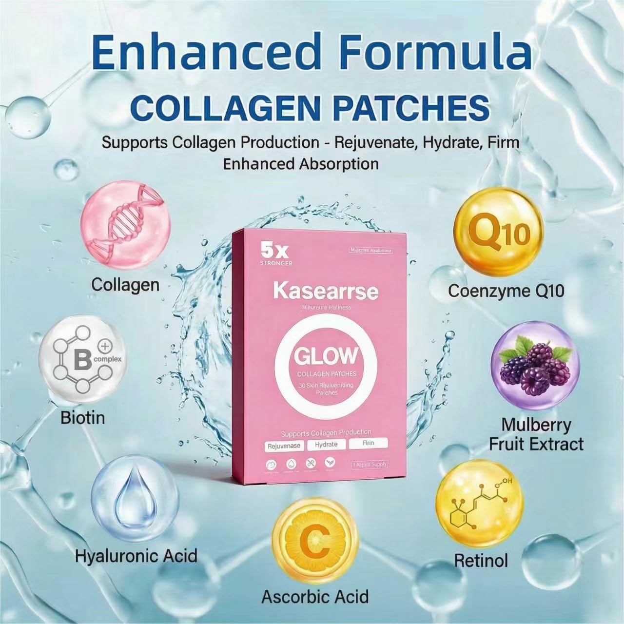 Kasearrse Collagen Beauty Patches lifestyle scene with application