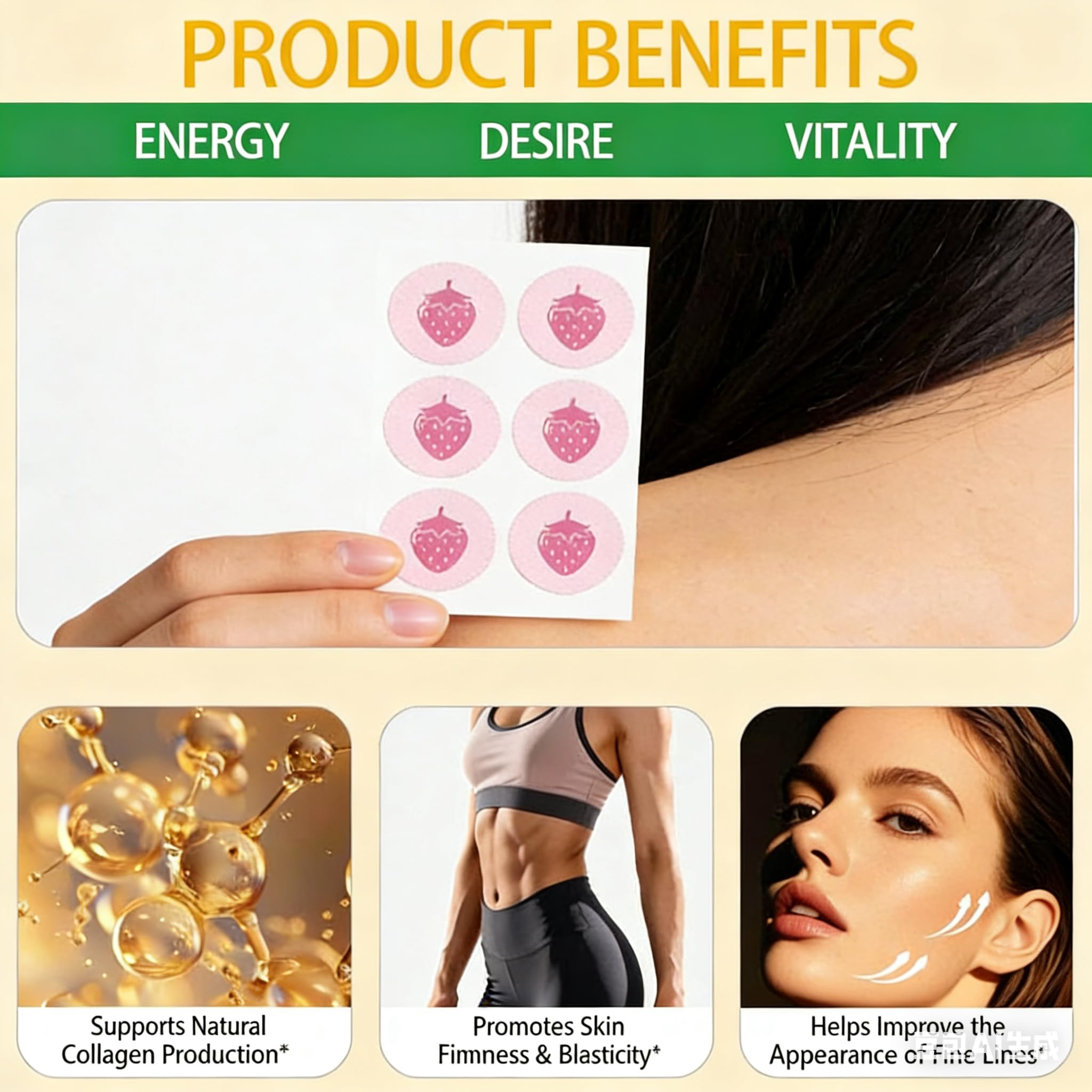 Kasearrse Collagen Beauty Patches showing individual patch