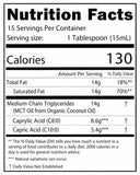 Kate Naturals Organic MCT Oil 472g back view