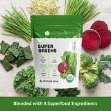 Kate Naturals Organic Super Greens Blend 9g powder packaging