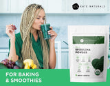 Kate Naturals Spirulina Powder resealable container open