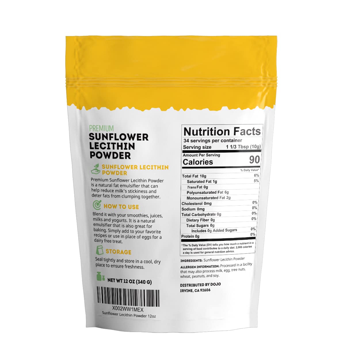 Kate Naturals Sunflower Lecithin Powder in a kitchen scene