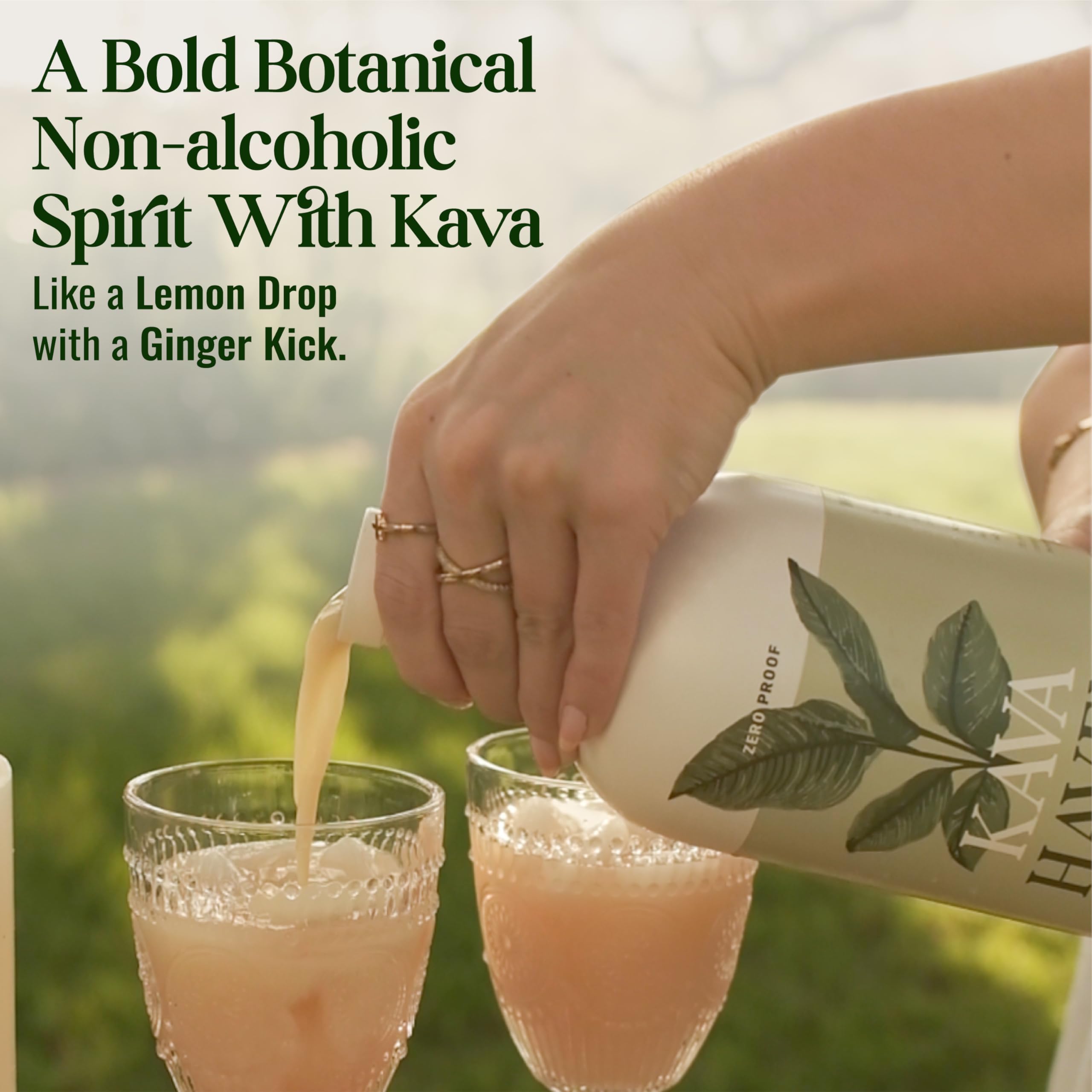 Kava Haven Non-Alcoholic Spirit 750mL bottle back view