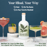 Kava Haven Non-Alcoholic Spirit 750mL bottle on a table