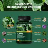 Kava Herbal Supplement Capsules bottle with label