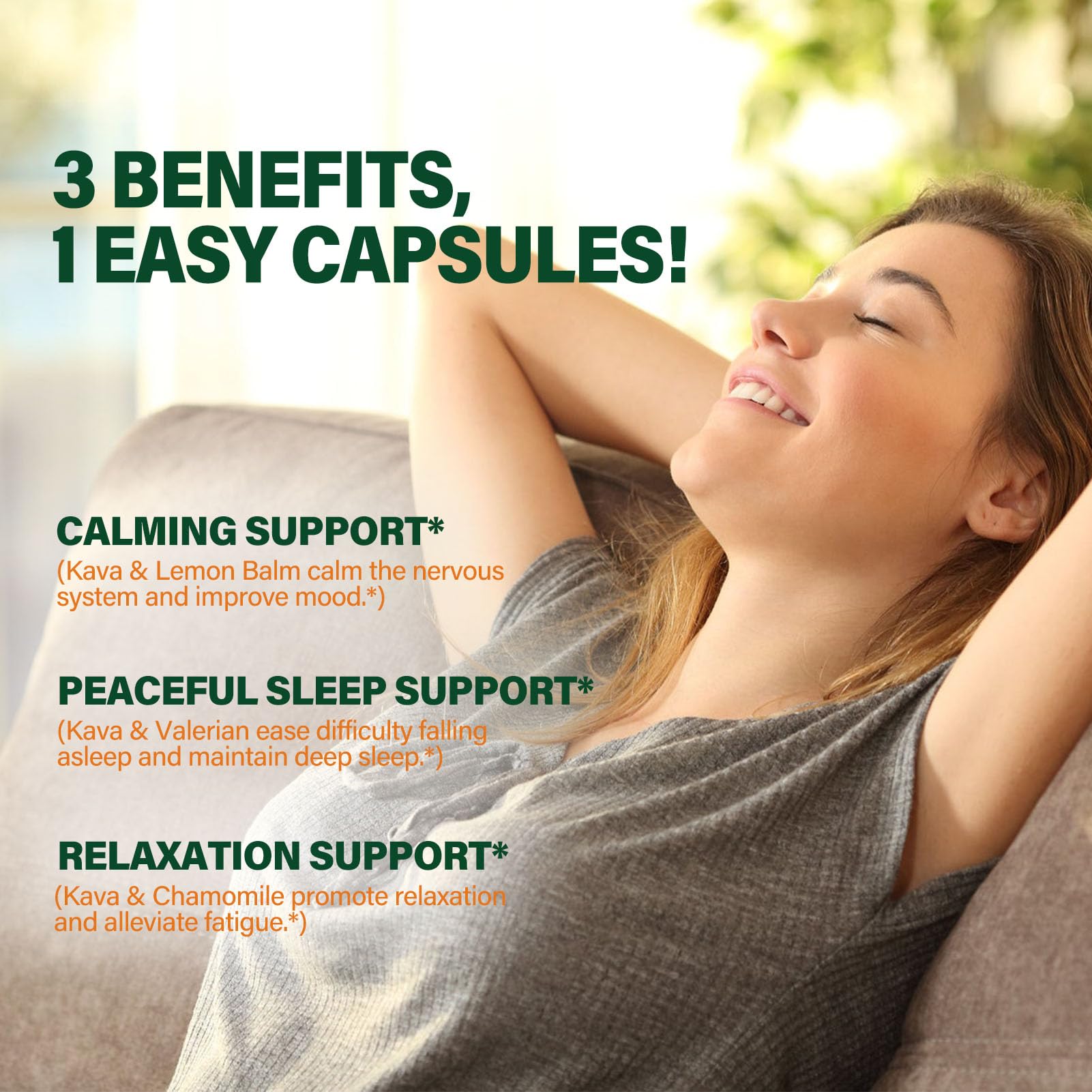Kava Herbal Supplement Capsules side view