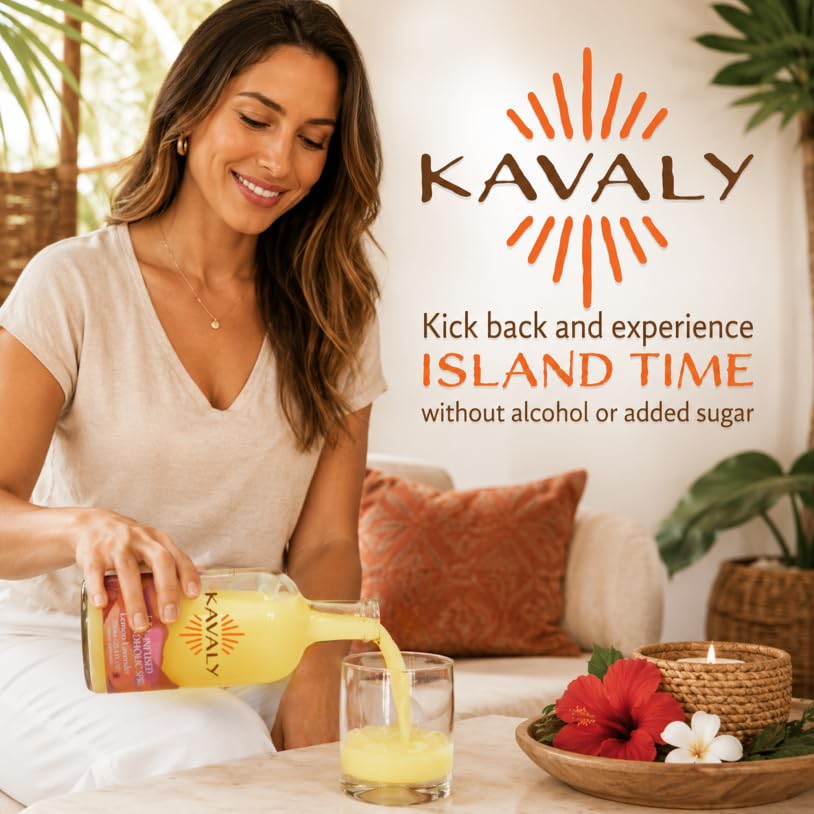 Kavaly Kava Kava Non-Alcoholic Spirit with fresh herbs