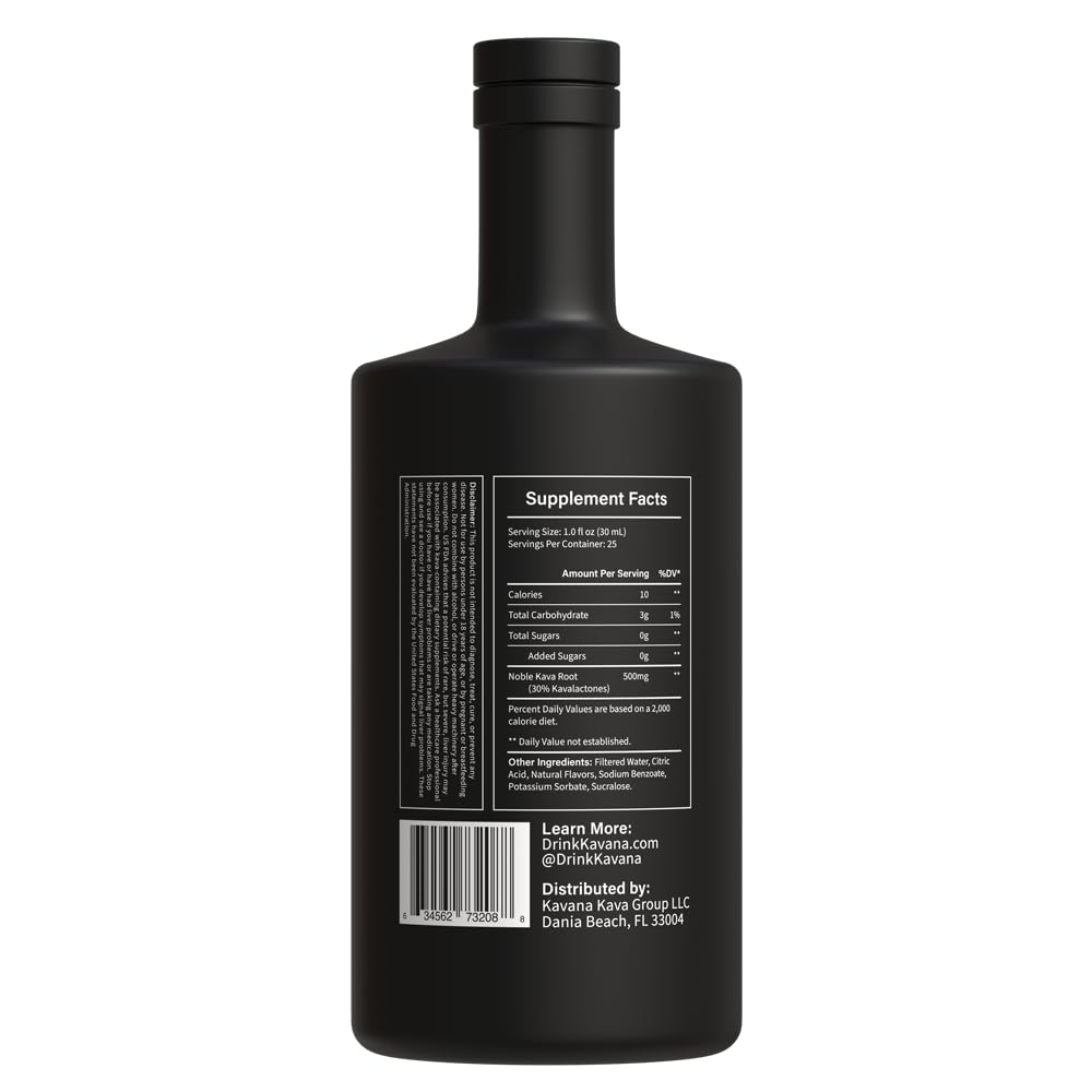 Kavana Kava Kava Alcohol-Free Spirit 1411g bottle with citrus background