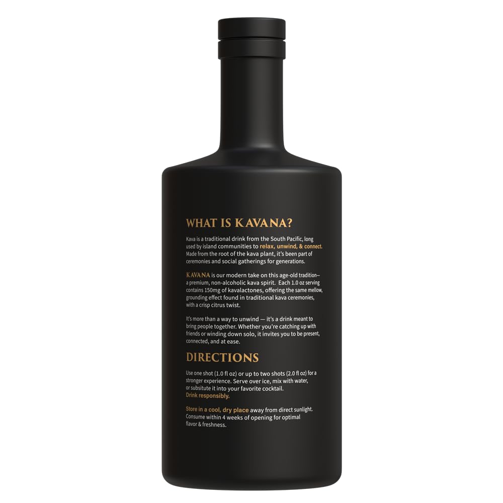 Kavana Kava Kava Alcohol-Free Spirit 1411g label close-up