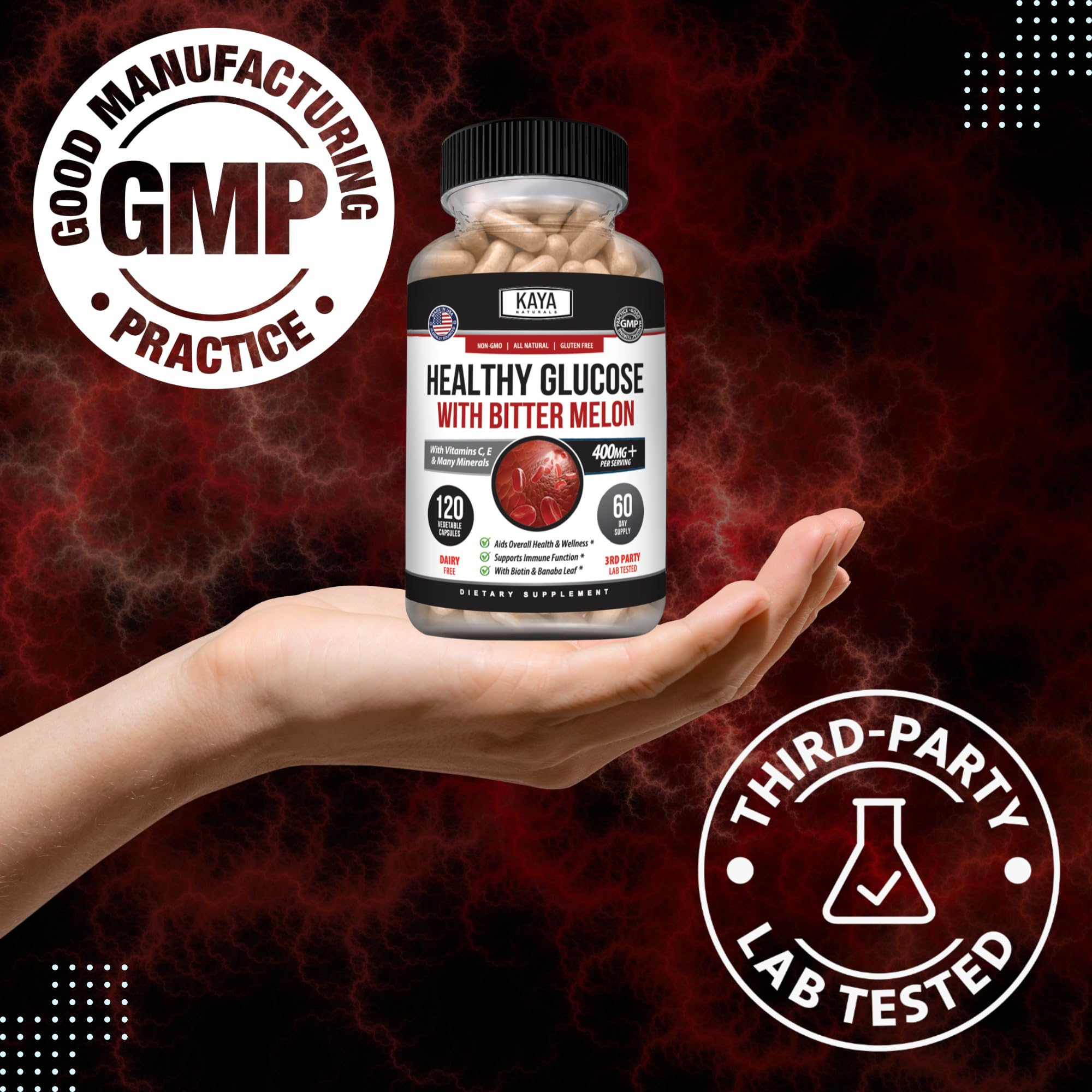 Kaya Naturals Blended Vitamin & Mineral Supplement on a wooden table