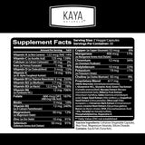 Kaya Naturals Blended Vitamin & Mineral Supplement packaging side