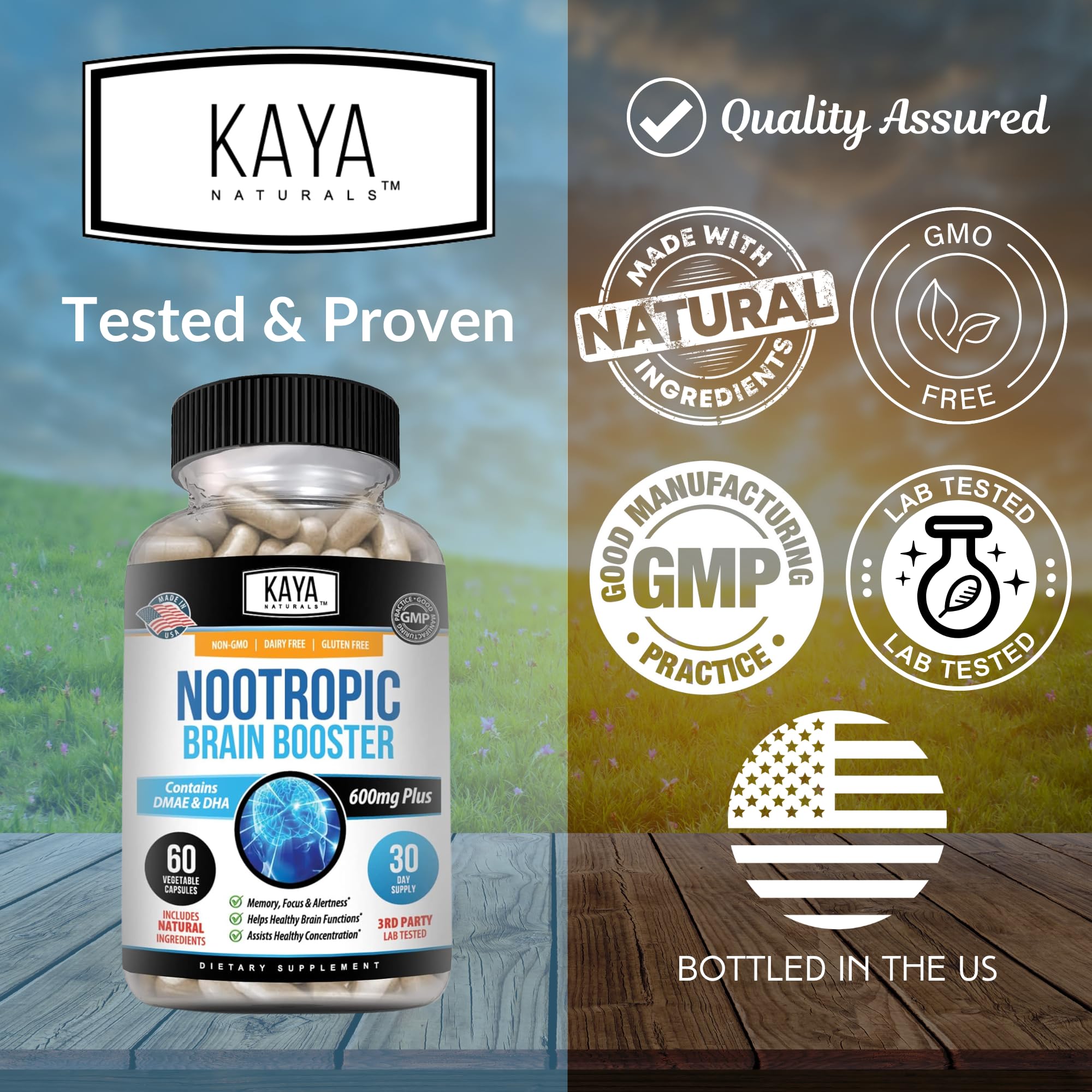 Kaya Naturals Blended Vitamin & Mineral Supplement top view