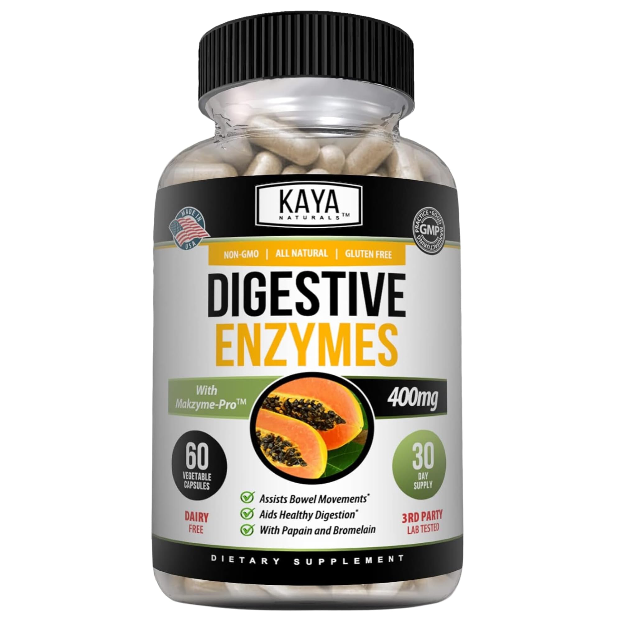 Kaya Naturals daily Enzymes 50g front view packaging