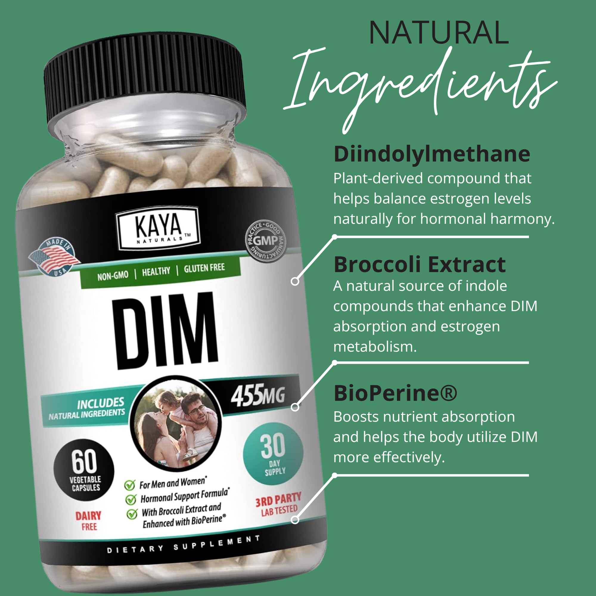 Kaya Naturals DIM Ultra supplement ingredients list