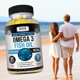 Kaya Naturals Fish Oil Supplement 118g bottle open