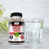 Kaya Naturals Ginkgo Biloba Capsules on a wooden table