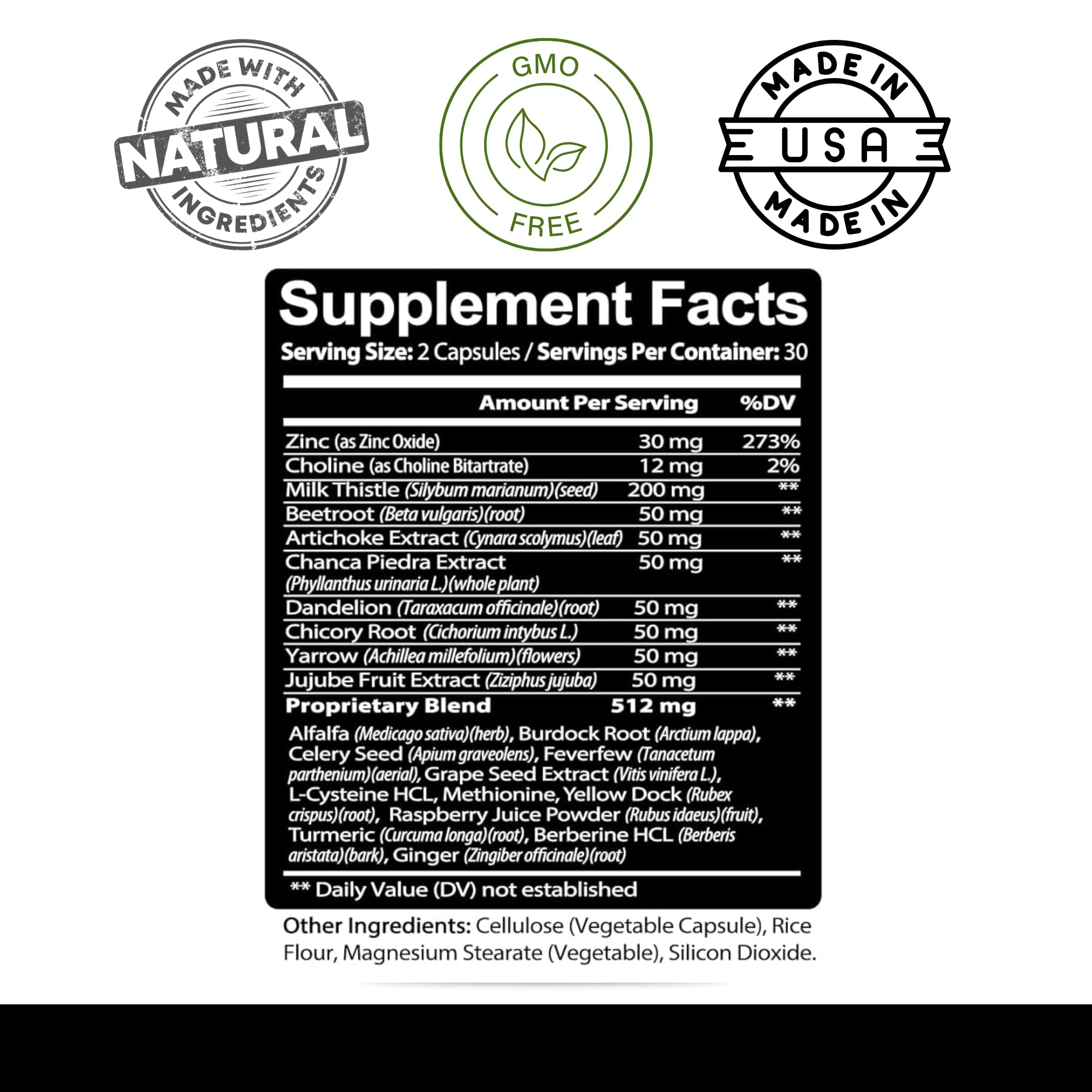 Kaya Naturals Liver Support Supplement 60 Capsules bottle top