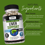 Kaya Naturals Liver Support Supplement 60 Capsules in hand