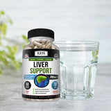 Kaya Naturals Liver Support Supplement 60 Capsules on a kitchen counter