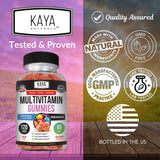 Kaya Naturals Multivitamin Gummies 272g nutritional information label