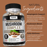 Kaya Naturals Mushroom Complex 10 Strains supplement packaging