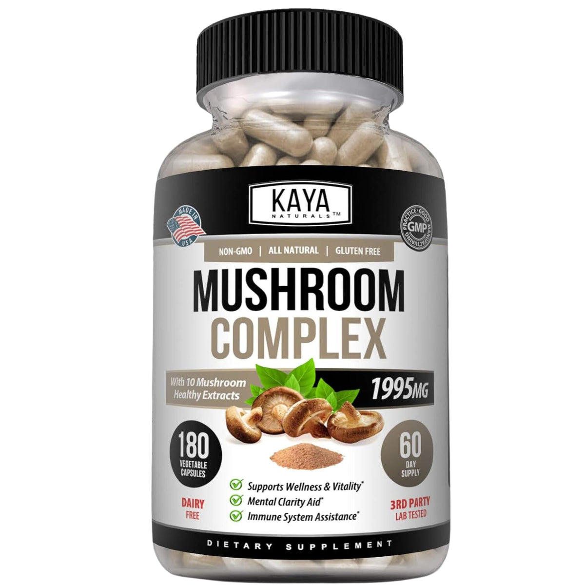 Kaya Naturals Mushroom Complex 181g front view