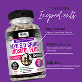 Kaya Naturals Myo-Inositol + D-Chiro Inositol Capsules packaging