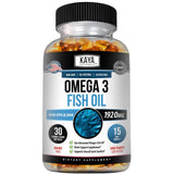 Kaya Naturals Omega 3 Fish Oil Supplement 1920mg front view