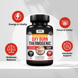 Kaya Naturals Oxy Burn Capsules with measuring tape and weights