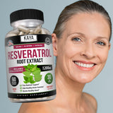 Kaya Naturals Resveratrol Capsules opened bottle with capsules