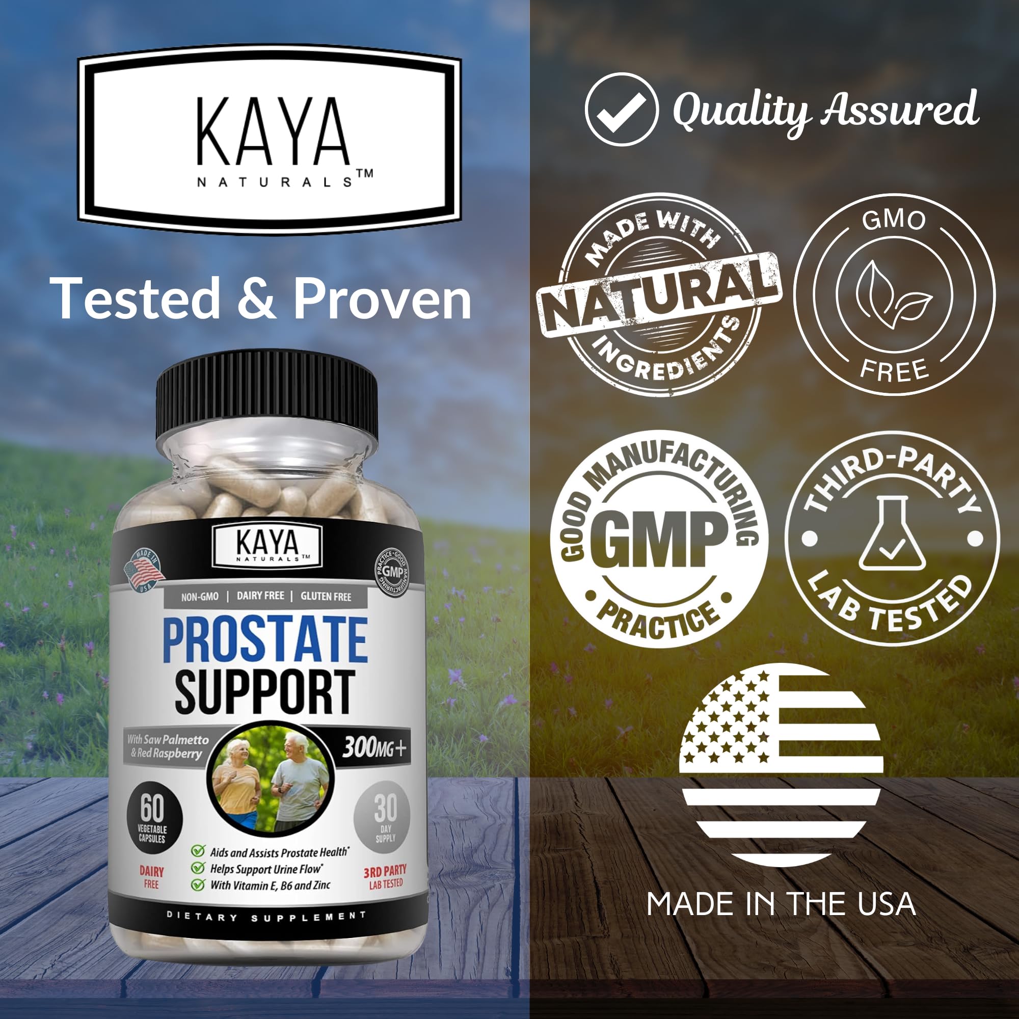 Kaya Naturals Saw Palmetto Capsules close-up of ingredients