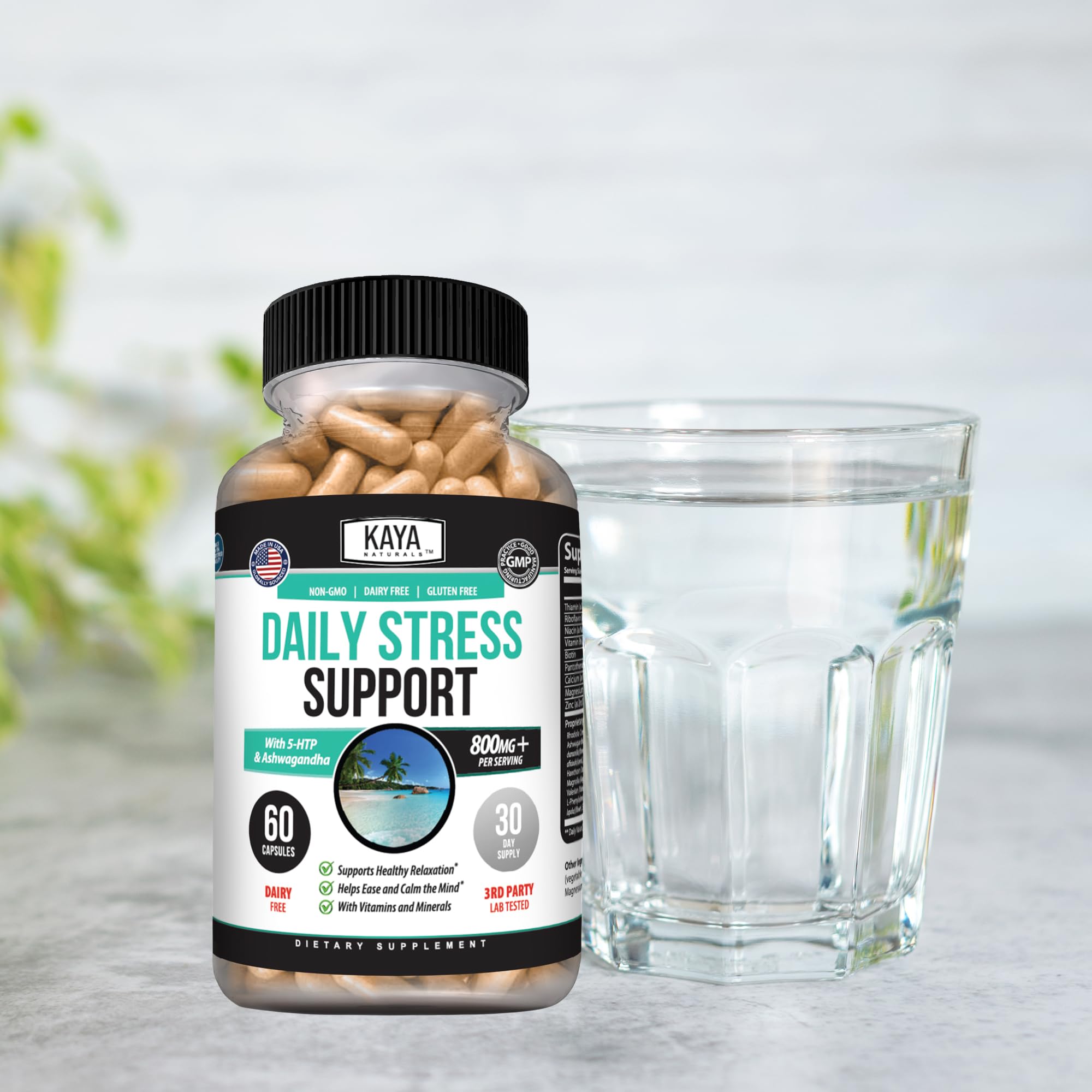 Kaya Naturals Stress Support Supplement packaging