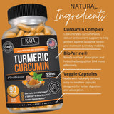 Kaya Naturals Turmeric Platinum with measuring spoon