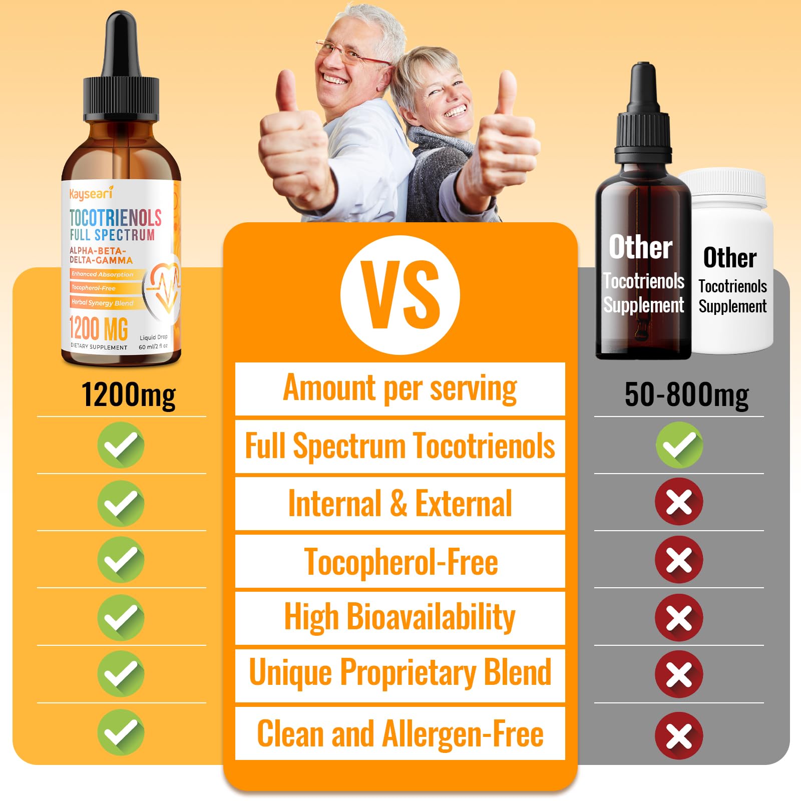 Kayseari Vitamin E Liquid Supplement with measuring spoon